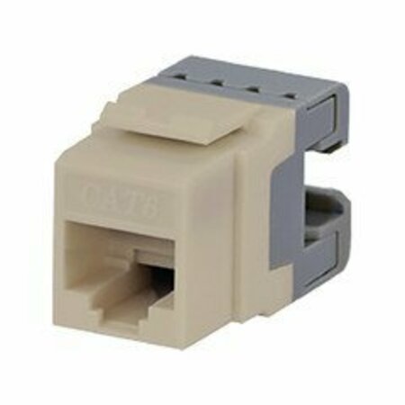 SWE-TECH 3C Cat6 Keystone Jack, Lite Almond, 180 degree Configuration, RJ45 Female to 110 Pinchdown IDC FWT326-122LA